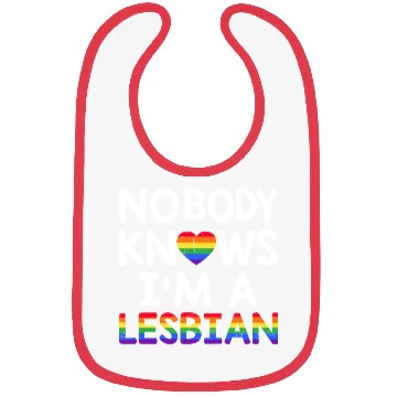 Discover Nobody Knows I'm A Lesbian LGBTQ Rainbow Pride Bibs