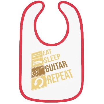 Discover Guitarist Eat Sleep Repeat Bibs