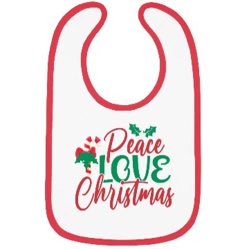 Discover Peace Love Christmas Bibs