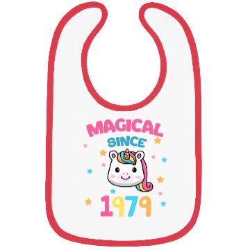 Discover 43th Birthday Magic since 1979 Unicorn Bibs