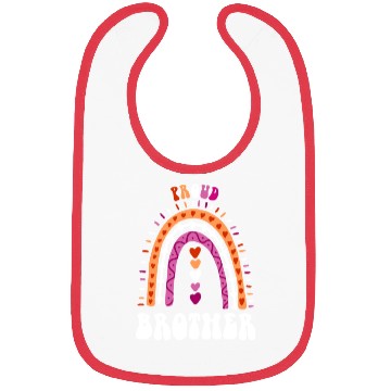 Discover Proud Brother Lesbian Pride Boho Rainbow Bibs