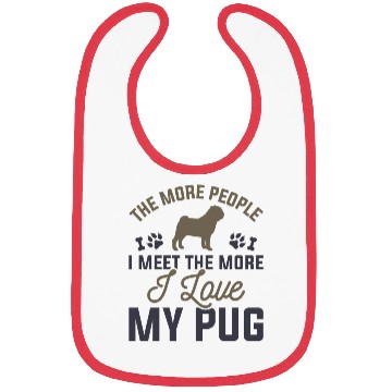 Discover I Love My Pug Bibs