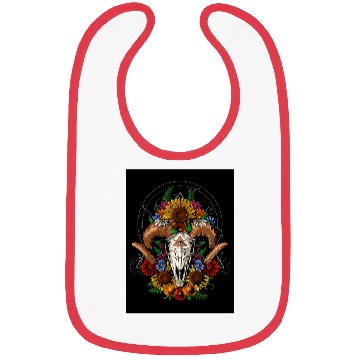 Discover Psychedelic Ram Skull Bibs