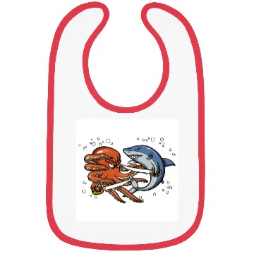 Discover Octopus Shark Pirate Battle Bibs