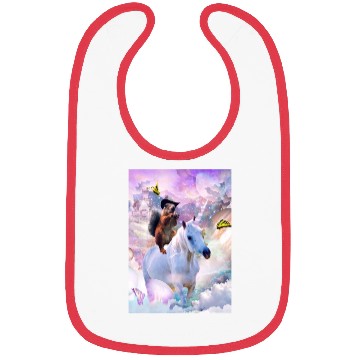 Discover HEY, Cowboy Squirrel Riding Unicorn In Space Bibs