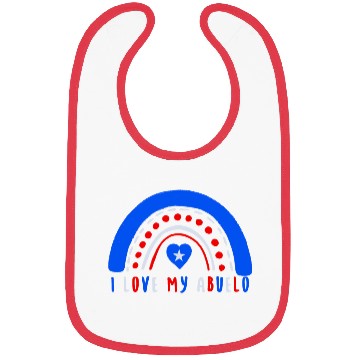 Discover I Love My Abuelo Puerto Rican Boho Rainbow Bibs