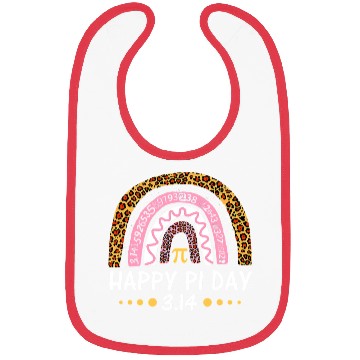 Discover Happy Pi Day Mathematic Math Teacher Gift Leopard Bibs