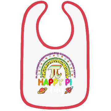 Discover happy pi day mamatic math teacher leopard rainbow Bibs