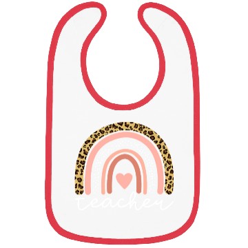 Discover Boho Teacher Rainbow Leopard Teacher Appreciation Bibs