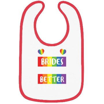 Discover LBGT Flag Gay Pride Human Two Brides better than Bibs