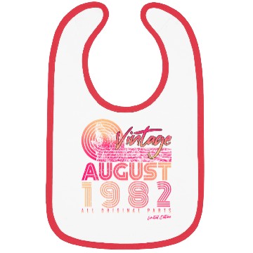 Discover 40th Birthday August 1982 Bibs