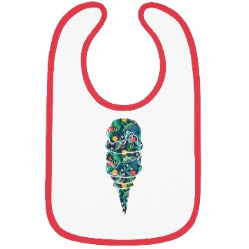 Discover Ice Cream Tropical Floral Flower Bibs