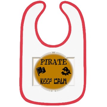 Discover Pirate keep calm Bibs