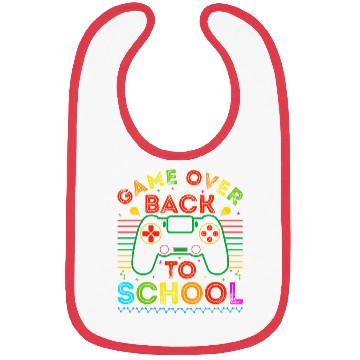 Discover Back to School Funny Game Over Teacher Student Bibs