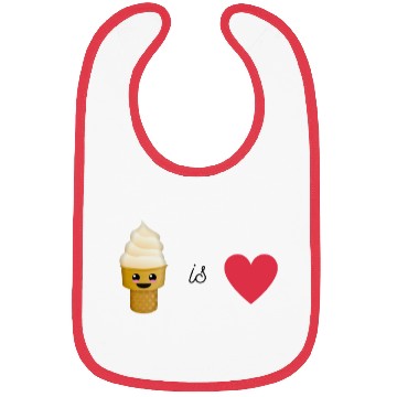 Discover ice cream is love Bibs