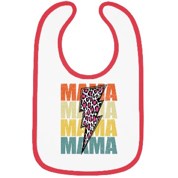 Discover Lightning Bolt Leopard Cheetah Print Multi Color Bibs