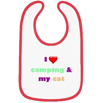 Discover camping and my cat is my best habits Bibs