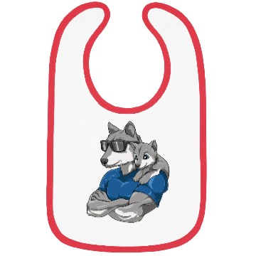 Discover Strong Wolf with Wolf Child for a Wolf lover Bibs