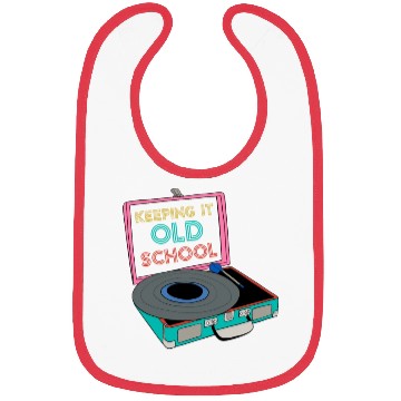 Discover Old School Vinyl Music Lover Bibs