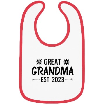 Discover Funny Great Grandma Est 2023 Promoted Bibs