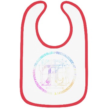 Discover Pi novelty circle watercolor Bibs for Pi Day