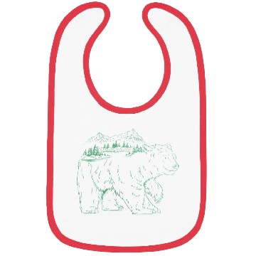 Discover Bear Landscape Mountain Wilderness Mountaineer Bibs