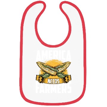 Discover America Needs Farmers Funny Corn Farming Bibs