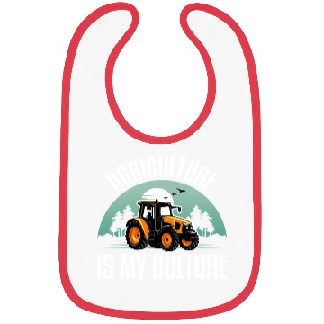 Discover Agriculture Is My Culture Funny Tractor Lover Bibs