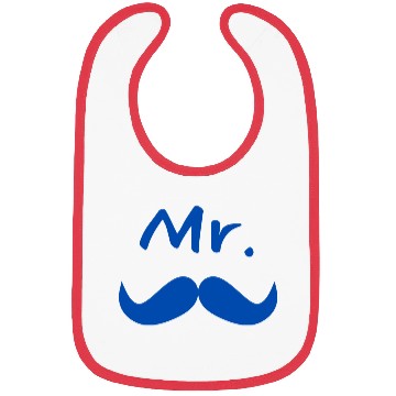 Discover Mr & Mrs. Mustache Lips Matching Couple Bibs