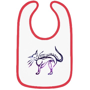 Discover cat life is perfect cat lover Bibs