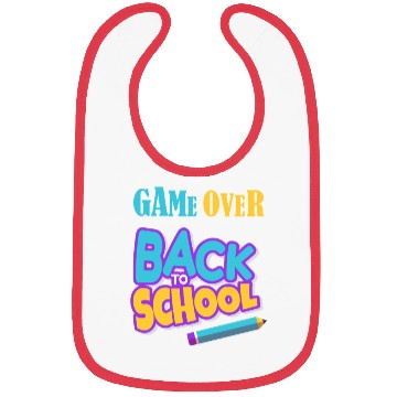 Discover Game Over Back To School Bibs