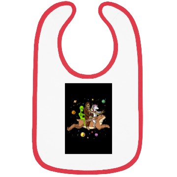 Discover Alien Bigfoot Unicorn Riding Jackalope Bibs