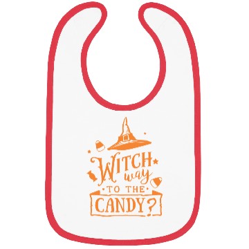 Discover Witch Way To The Candy Hat Halloween Holiday Bibs