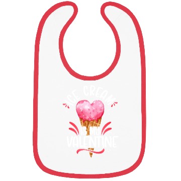 Discover Ice Cream Valentines Day Heart Bibs