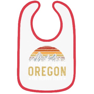 Discover Adventure Awaits Oregon The Beaver State USA Bibs