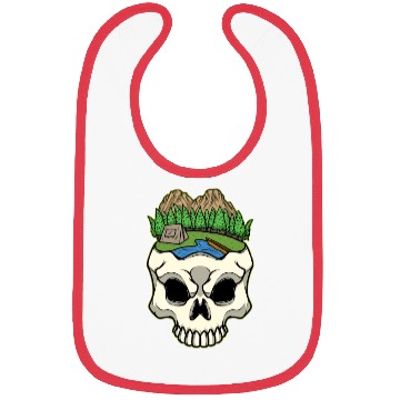 Discover Skeleton Head Camp Campsite Camper Camping Bibs