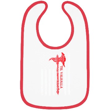 Discover American Flag Viking Axe Til Valhalla Bibs