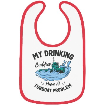Discover Tugboat Drinking Buddies Alcohol Tugboat Captain Bibs