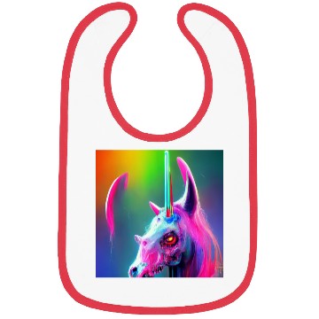 Discover Heavy metal rainbow ultra unicorn Bibs