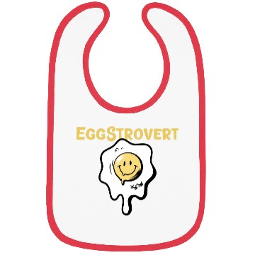 Discover Eggstrovert Happy Extrovert Fried Egg Bibs