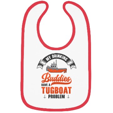 Discover Tugboat Drinking Buddies Alcohol Tugboat Captain Bibs
