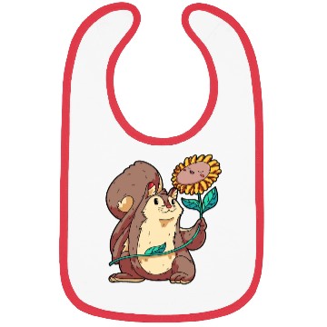 Discover Wildlife Animal Squirrel & Sunflower-Themed Bibs