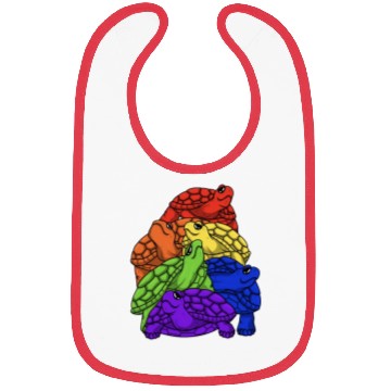 Discover Turtle Stack LGBTQ Gay Pride Rainbow Flag LGBT Bibs