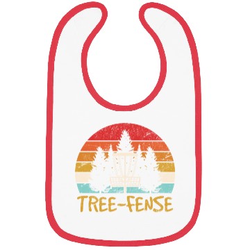 Discover Tree-fense Disc Golf Players Funny Frisbee Golf Di Bibs