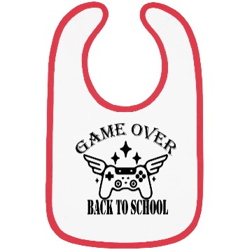 Discover Game Over Back To School Girls Bibs