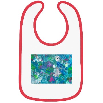 Discover Abstract Blue Teal Brushstrokes Painting Bibs
