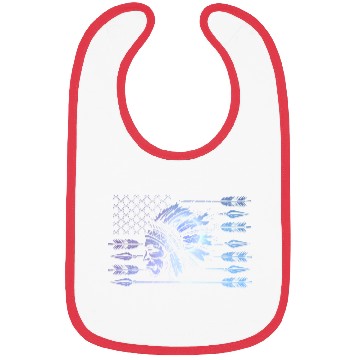 Discover Chief Native American US Flag Bibs