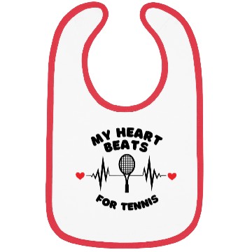 Discover My Heart Beats For Tennis Bibs