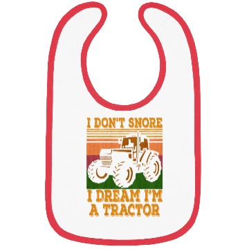 Discover Tractor Farmer a dont snore Bibs