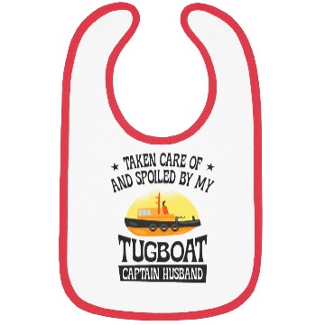 Discover Tugboat Spoiled Tugboat Captain Husband Sailing Bibs